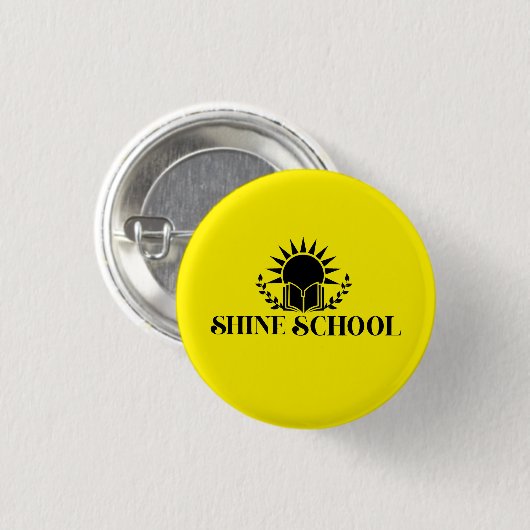 yellow button round (Voorkant /achterkant)