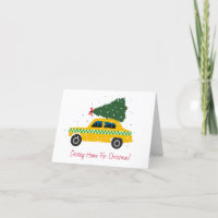 Yellow Cab Taxi kerst Driving Home
