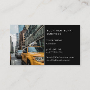 Yellow Cab / Taxi, New York Photo - Visitekaartje