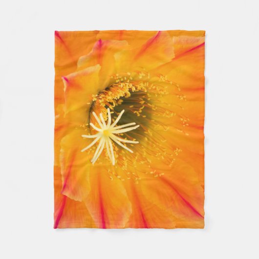 Yellow Cactus Blossom Fleece Deken (Voorkant)