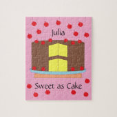 Yellow Cake and Cherries: Pink Legpuzzel (Verticaal)