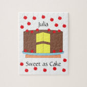 Yellow Cake and Cherries: White Legpuzzel (Verticaal)