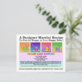 Yellow Cake Martini Recept Kaart Briefkaart (Staand voorkant)
