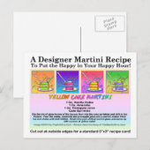 Yellow Cake Martini Recept Kaart Briefkaart (Voorkant / Achterkant)
