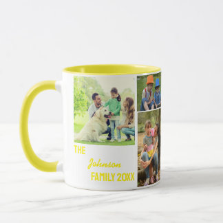 Yellow Calligraphy Family Photo Collage Mok