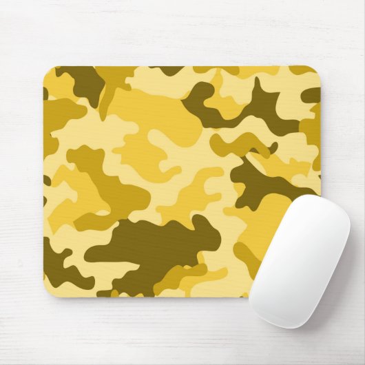 Yellow Camo Mousepad Muismat (Met muis)