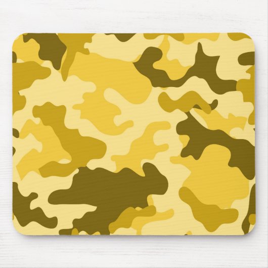 Yellow Camo Mousepad Muismat (Voorkant)