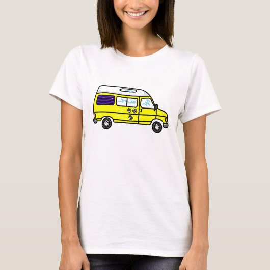 Yellow Campervan T-shirt (Voorkant)