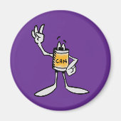 Yellow Can Creature Kitchen Fridge Magnet (Voorkant)