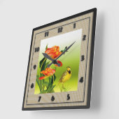 Yellow Canarie name Hoho Vierkante Klok (Hoek)