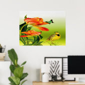 Yellow Canarie name Holly Poster (Thuiskantoor)