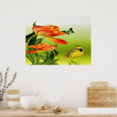 Yellow Canarie name Holly Poster (Keuken)