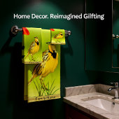 Yellow Canarie name Howey Bad Handdoek