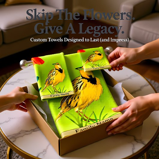 Yellow Canarie name Howey Bad Handdoek