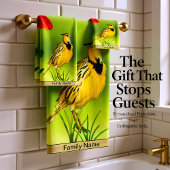 Yellow Canarie name Howey Bad Handdoek