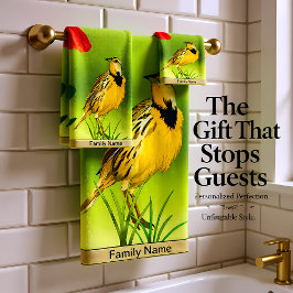 Yellow Canarie name Howey Bad Handdoek