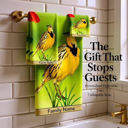 Yellow Canarie name Howey Bad Handdoek