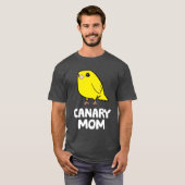 Yellow Canary Bird Canary Mom familie T-shirt (Voorkant volledig)