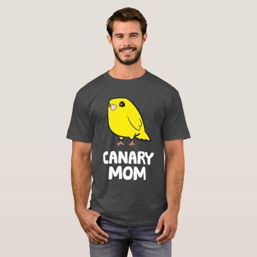 Yellow Canary Bird Canary Mom familie T-shirt (Voorkant volledig)