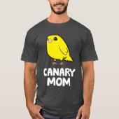 Yellow Canary Bird Canary Mom familie T-shirt (Voorkant)