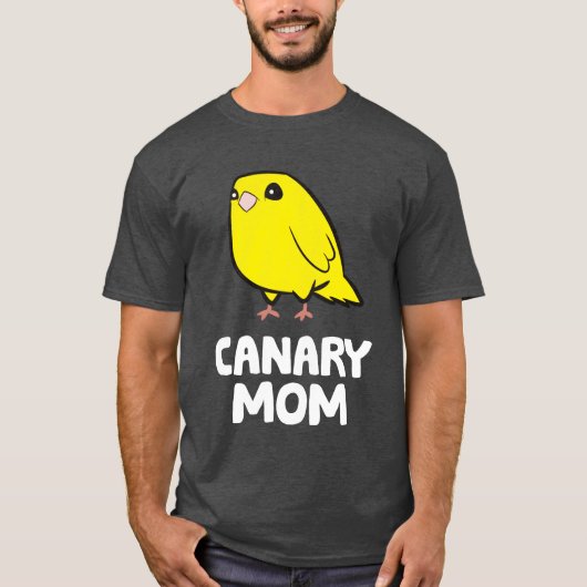 Yellow Canary Bird Canary Mom familie T-shirt (Voorkant)