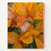 Yellow Canna Lily with Red Speckles Floral Notitieboek (Achterkant)
