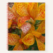 Yellow Canna Lily with Red Speckles Floral Notitieboek (Voorkant)
