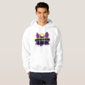 Yellow Car with Street Art Skyline Design Hoodie (Voorkant volledig)
