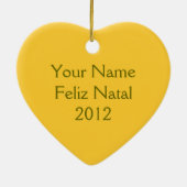 Yellow Cardinaal kerstversiering Keramisch Ornament (Achterkant)