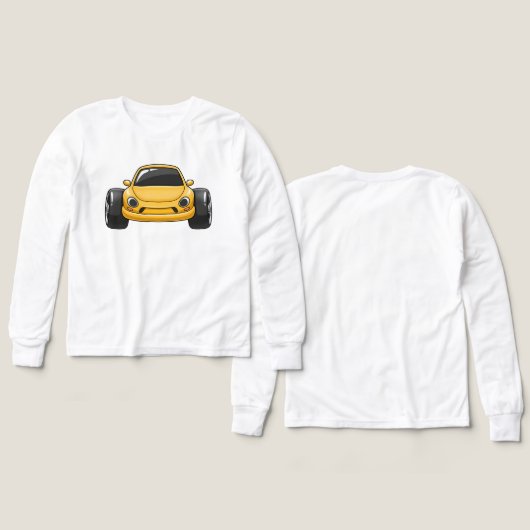 Yellow Cartoon Car (Voorkant /achterkant)