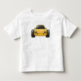 Yellow Cartoon Car  Kinder Shirts