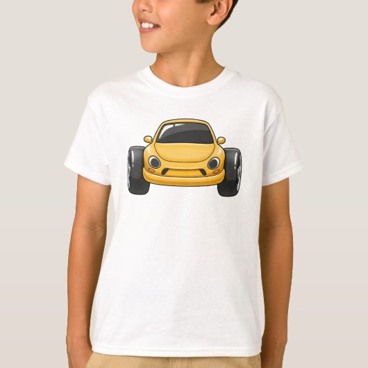 Yellow Cartoon Car  T-shirt (Voorkant)