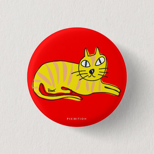 Yellow Cat Button (Voorkant)