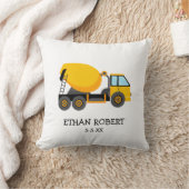 Yellow Cement Construction Truck Custom Baby Boy Kussen (Deken)
