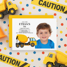 Yellow Cement Truck Child's Birthday Party