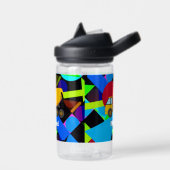 Yellow Cemet Truck, Colorful Geometric Shapes Name Waterfles (Links)