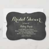 Yellow Chalk Bridal Shower-uitnodiging Kaart (Voorkant)