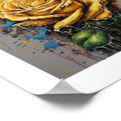 Yellow Chaos Roos Poster (Hoek)