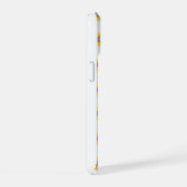 Yellow Checkerboard Floral Pattern – Purple Daisy iPhone 15 Case (Rechterkant)