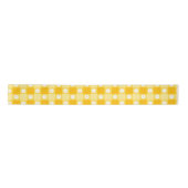 Yellow Checkered Floral Satijnen Lint (Voorkant)