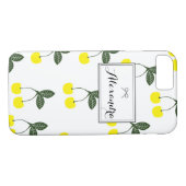 Yellow Cherries Pattern Gepersonaliseerde iPhone 7 Case-Mate iPhone Case (Achterkant (Horizontaal))