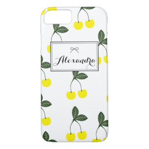 Yellow Cherries Pattern Gepersonaliseerde iPhone 7 Case-Mate iPhone Case