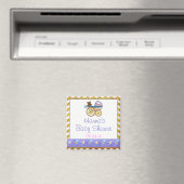 Yellow Chevron Baby Pram Baby shower Favor Magnet (Insitu (Vaatwasser))