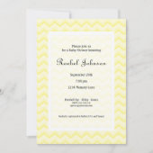 Yellow Chevron Baby shower uitnodiging (Voorkant)