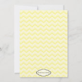 Yellow Chevron Baby shower uitnodiging (Achterkant)