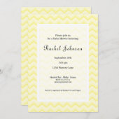 Yellow Chevron Baby shower uitnodiging (Voorkant / Achterkant)