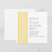 Yellow Chevron Border Wedding Invite Kaart (Voorkant / Achterkant)