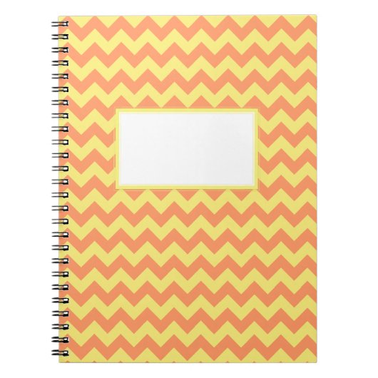 Yellow Chevron Design Notitieboek (Voorkant)