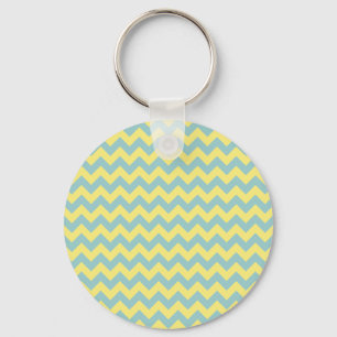 Yellow Chevron Design Sleutelhanger