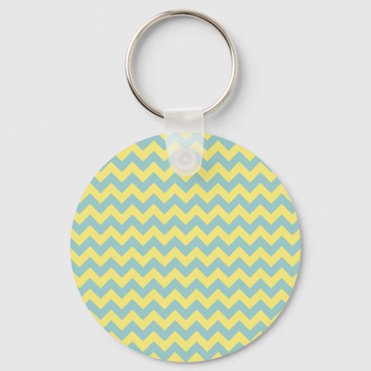 Yellow Chevron Design Sleutelhanger (Voorkant)